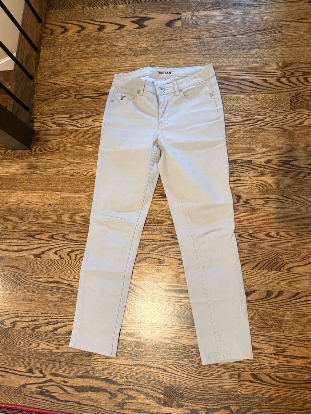 Tristan Skinny Jeans in Light Beige